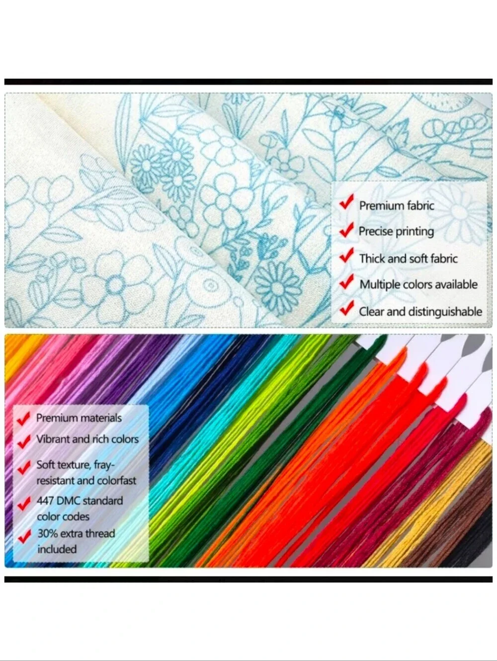 DIY Embroidery for Beginners Craft Kit Skeleton Hands Holding Flowers NWT